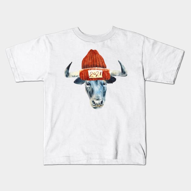 Christmas Cow Kids T-Shirt by Peach Lily Rainbow